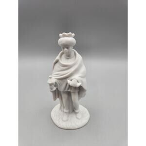 Vintage White Bisque Porcelain Wise Man Figurine Schmid Santini Nativity